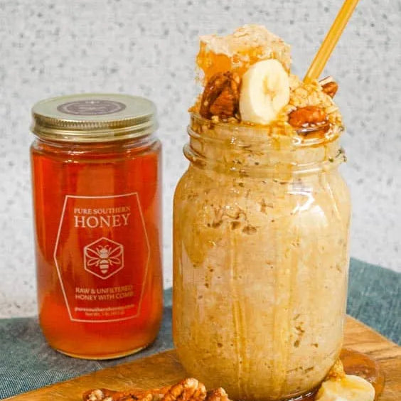 Honey, Almond Butter, and Banana Overnight Oats