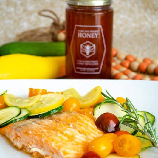 Sweet and Savory Salmon with Summer Salad