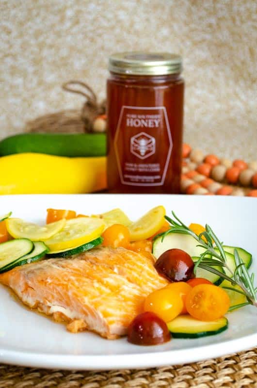 Sweet and Savory Salmon with Summer Salad