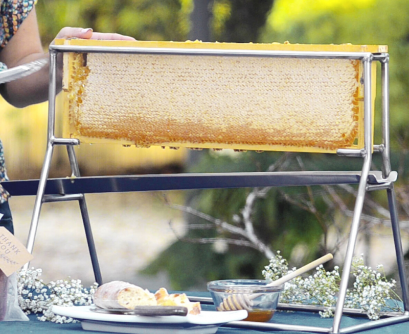 Stainless Steel Honeycomb Frame Display and Serving Stand (R)